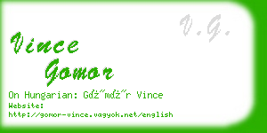 vince gomor business card